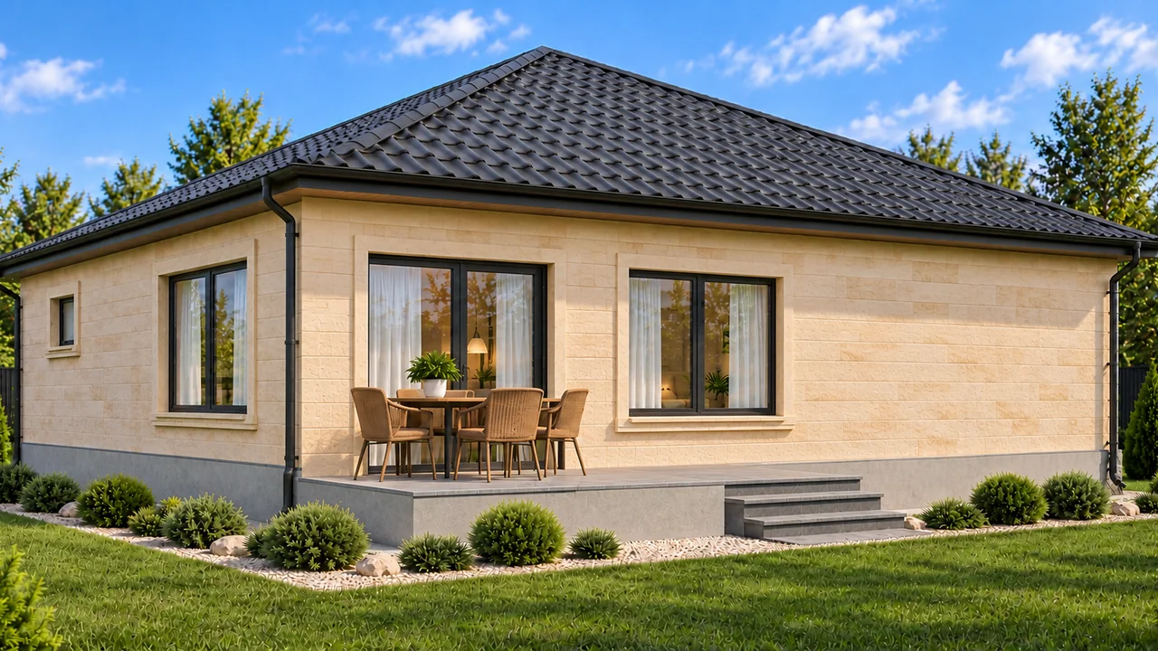 Дом «Проект 1», 64 м² — терраса