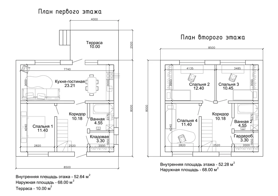 Дом «Проект 2», 136 м² — планировка